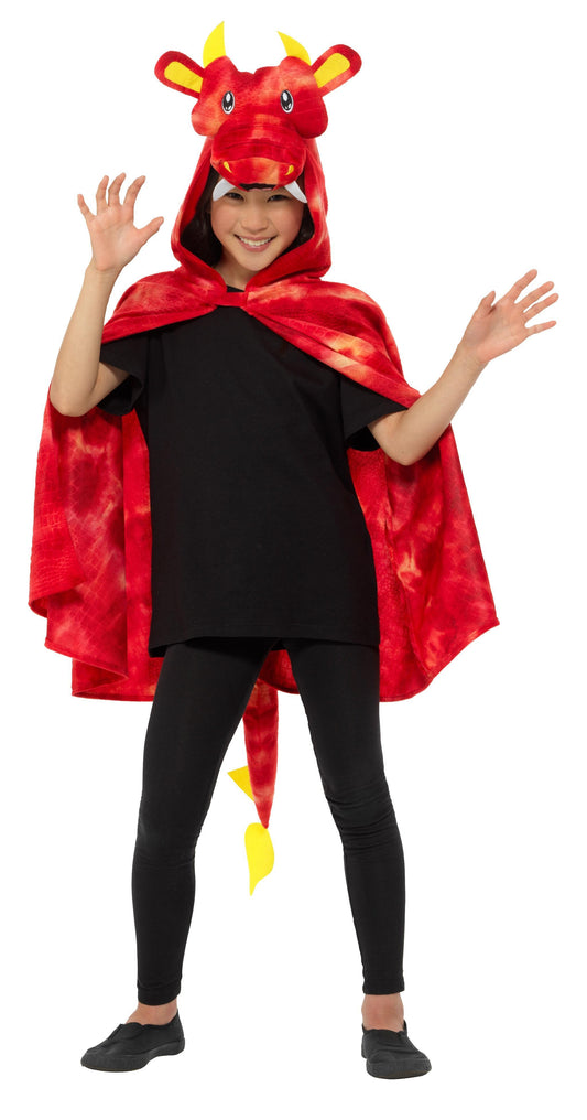 Smiffys Kinder Drachenumhang Poncho Mit Kapuze – Leicht & Atmungsaktiv - Fasnacht24.ch