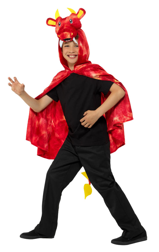 Smiffys Kinder Drachenumhang Poncho Mit Kapuze – Leicht & Atmungsaktiv - Fasnacht24.ch