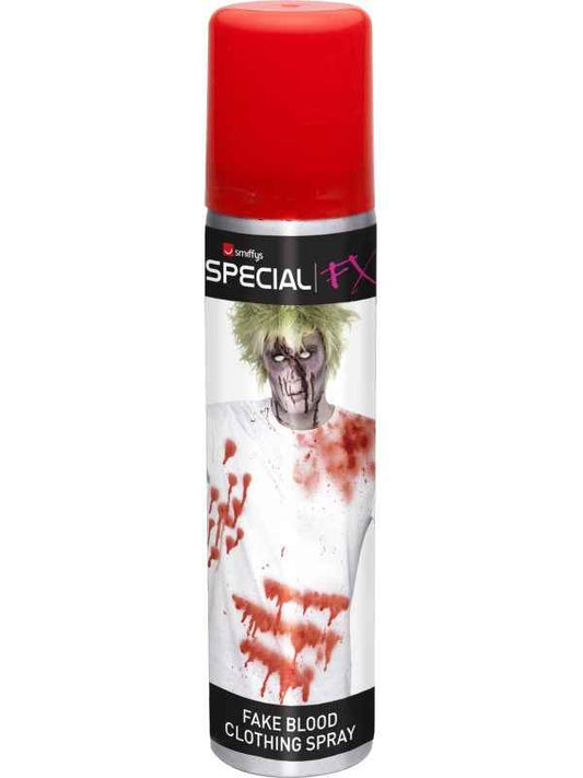 Smiffys Kunstblut Kleiderspray 75ml rotes Blutspray für Stoffe – Produktansicht