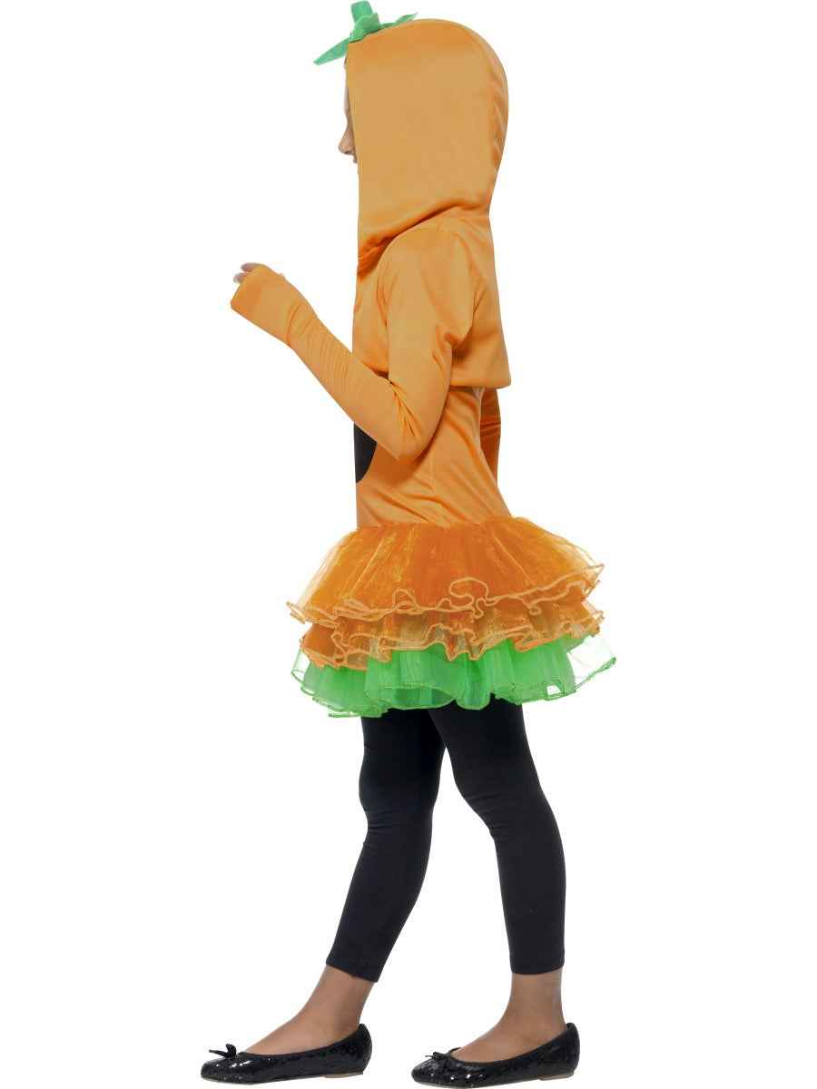 Smiffys Kürbis Halloween Mädchen Kostüm – Orange-Schwarz Tutu Kleid - Fasnacht24.ch