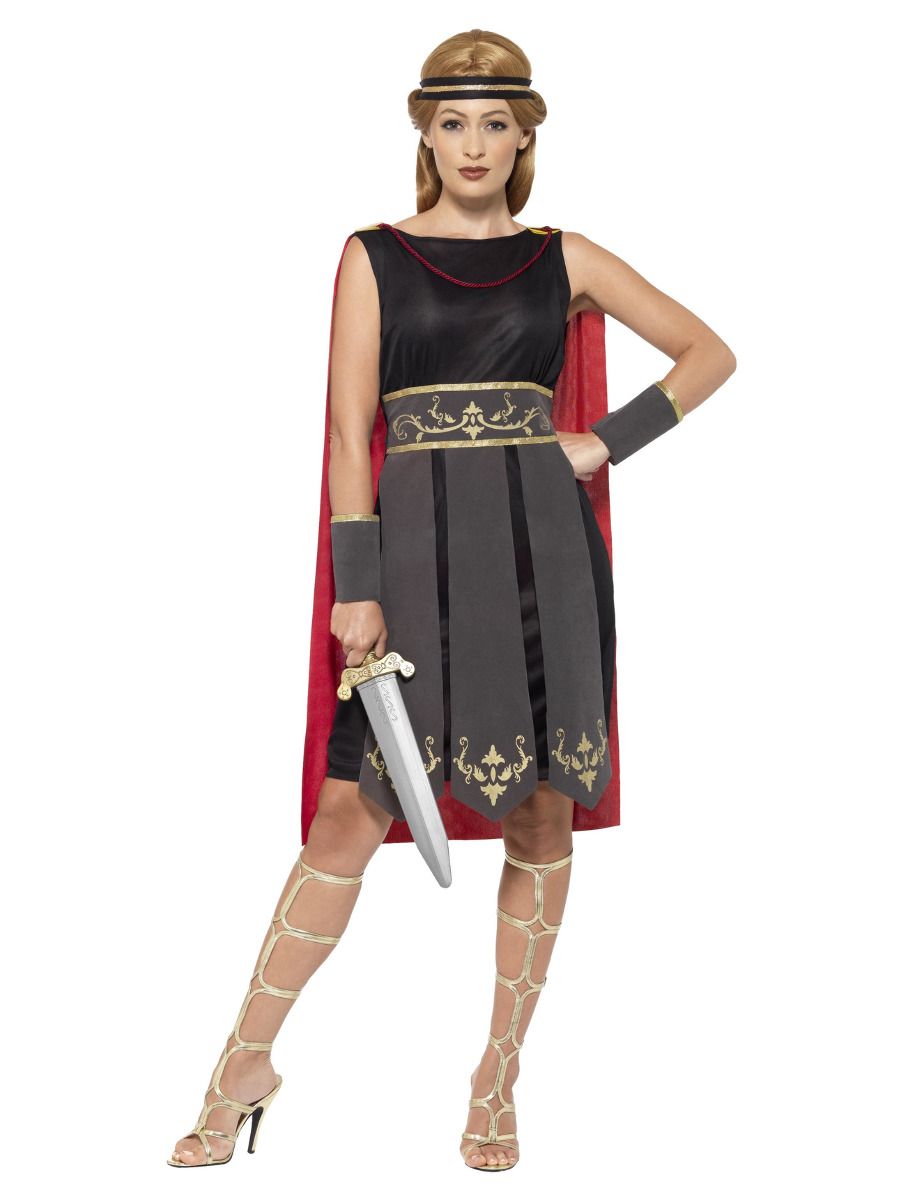 Gladiatoren Damenkostüm Merit Römer – Mit Umhang Und Stulpen | Smiffys - Fasnacht24.ch