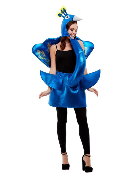 Smiffys Miss Tiffy Deluxe Pfau Kostüm für Damen – Metallic Blau - Fasnacht24.ch