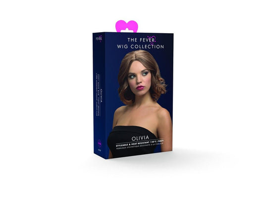 Smiffys Olivia Damen Bob Perücke – Hitzebeständig, Hellbraun, 33 cm - Fasnacht24.ch