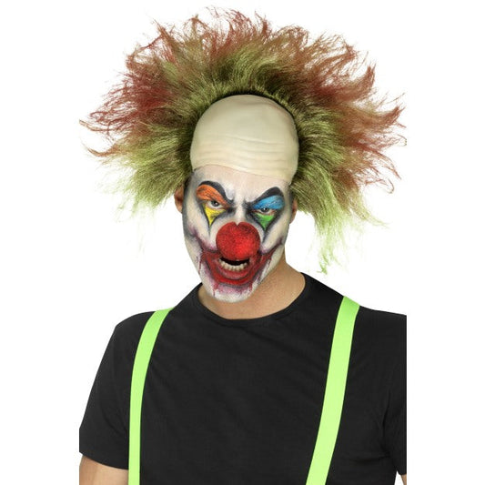 Smiffys Sinister Clown Perücke Grün mit Blutspritzern Halloween Perücke Herren