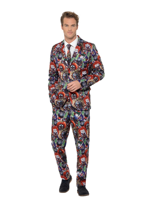 Horror Clown Herren Kostüm – Smiffys Jacke, Hose & Krawatte Set - Fasnacht24.ch