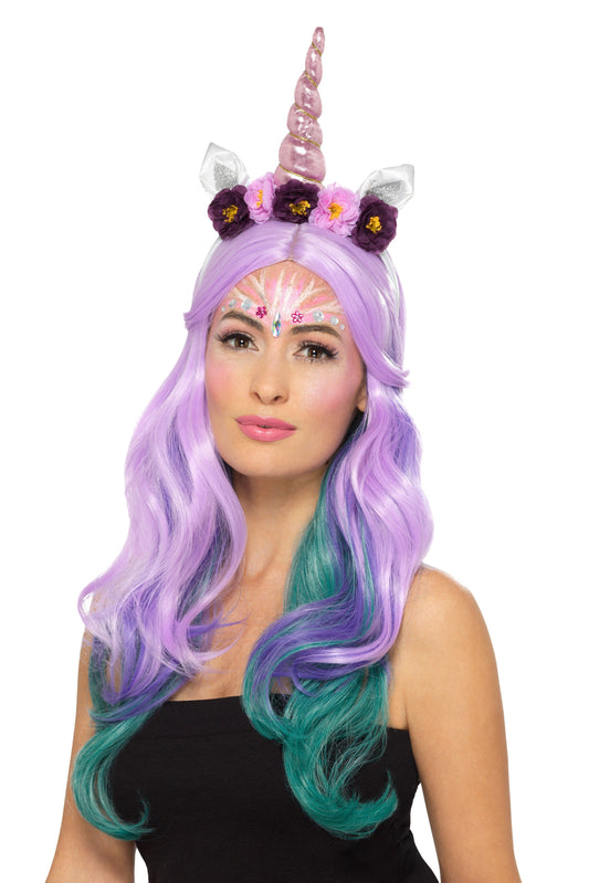 Smiffys Einhorn Gesichtsbemalungsset – Aqua Mehrfarbiger Glitzer – Produktansicht