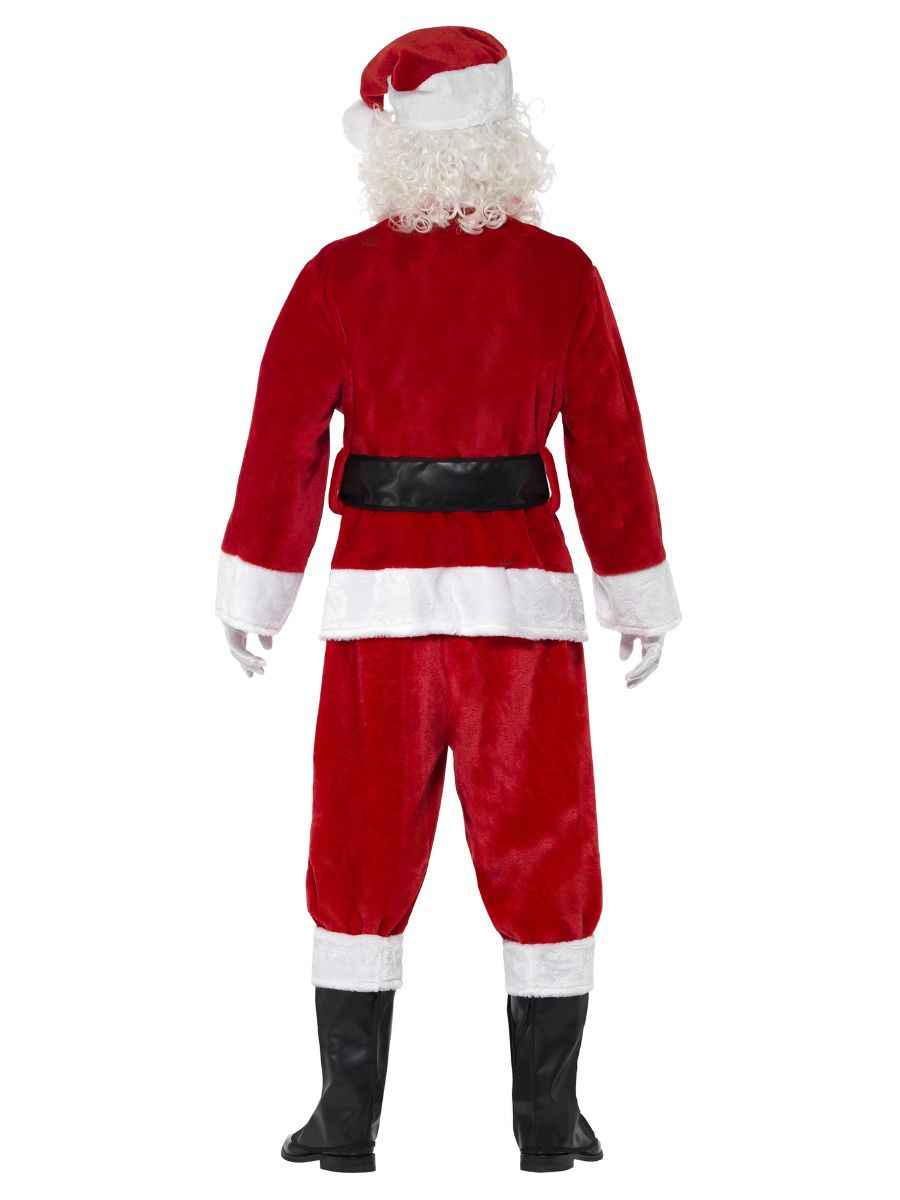Weihnachtsmann Kostüm Rot Polyester – Smiffys Deluxe Einheitsgröße - Fasnacht24.ch