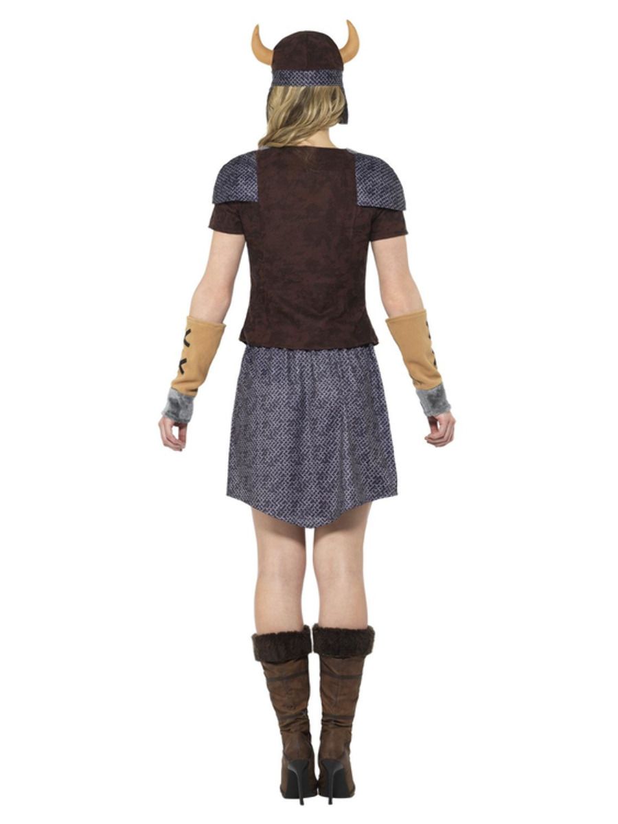 Viking Lady Kostüm – Smiffys Damenkostüm Aus 100% Polyester Mit Faux-Leder - Fasnacht24.ch