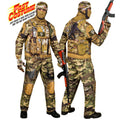 "SOLDAT FAST COSTUME" (Oberteil, Hose, Handschuhe, Maske) – Vorderansicht