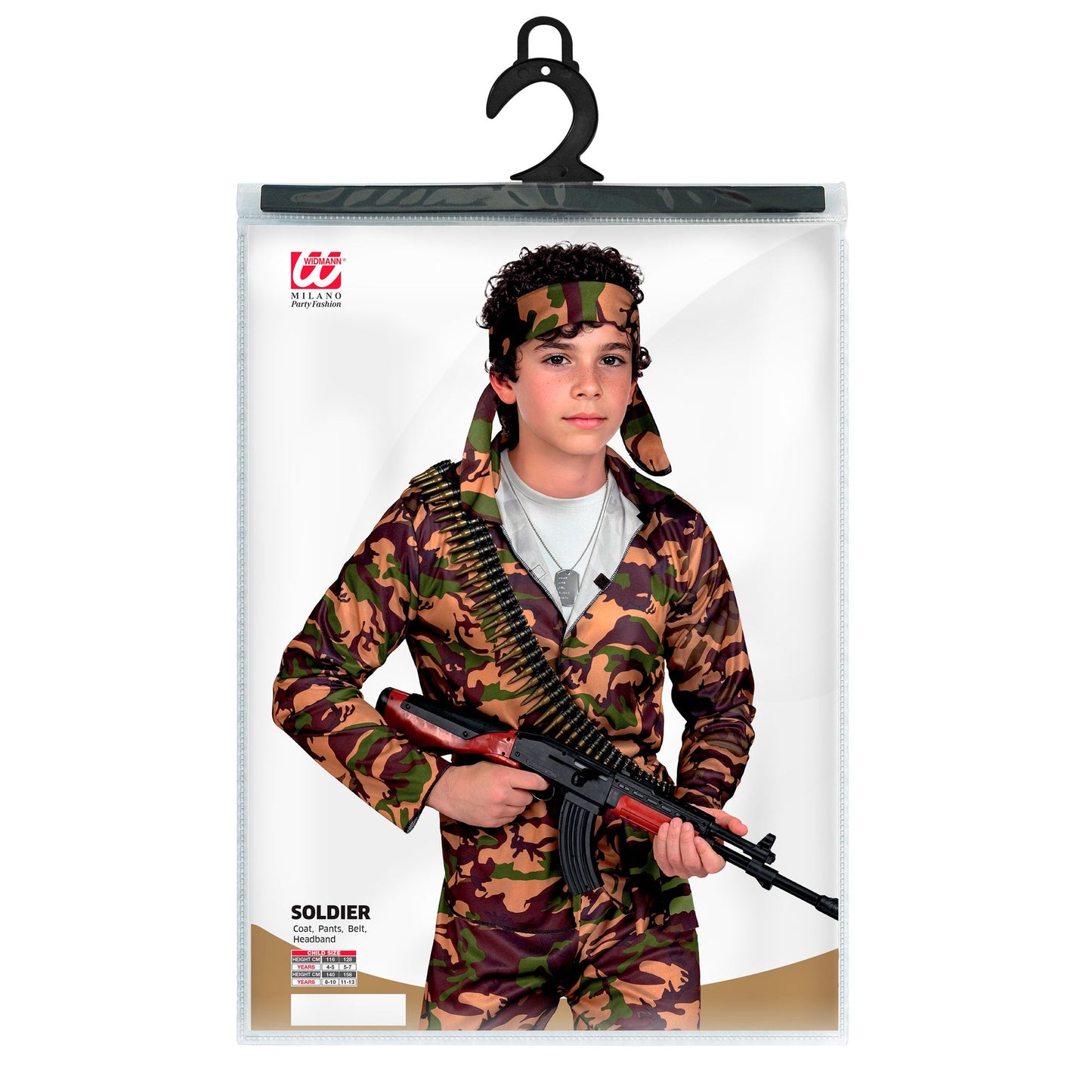 "SOLDAT" (Oberteil, Hose, Gürtel, Stirnband) – Ansicht 3