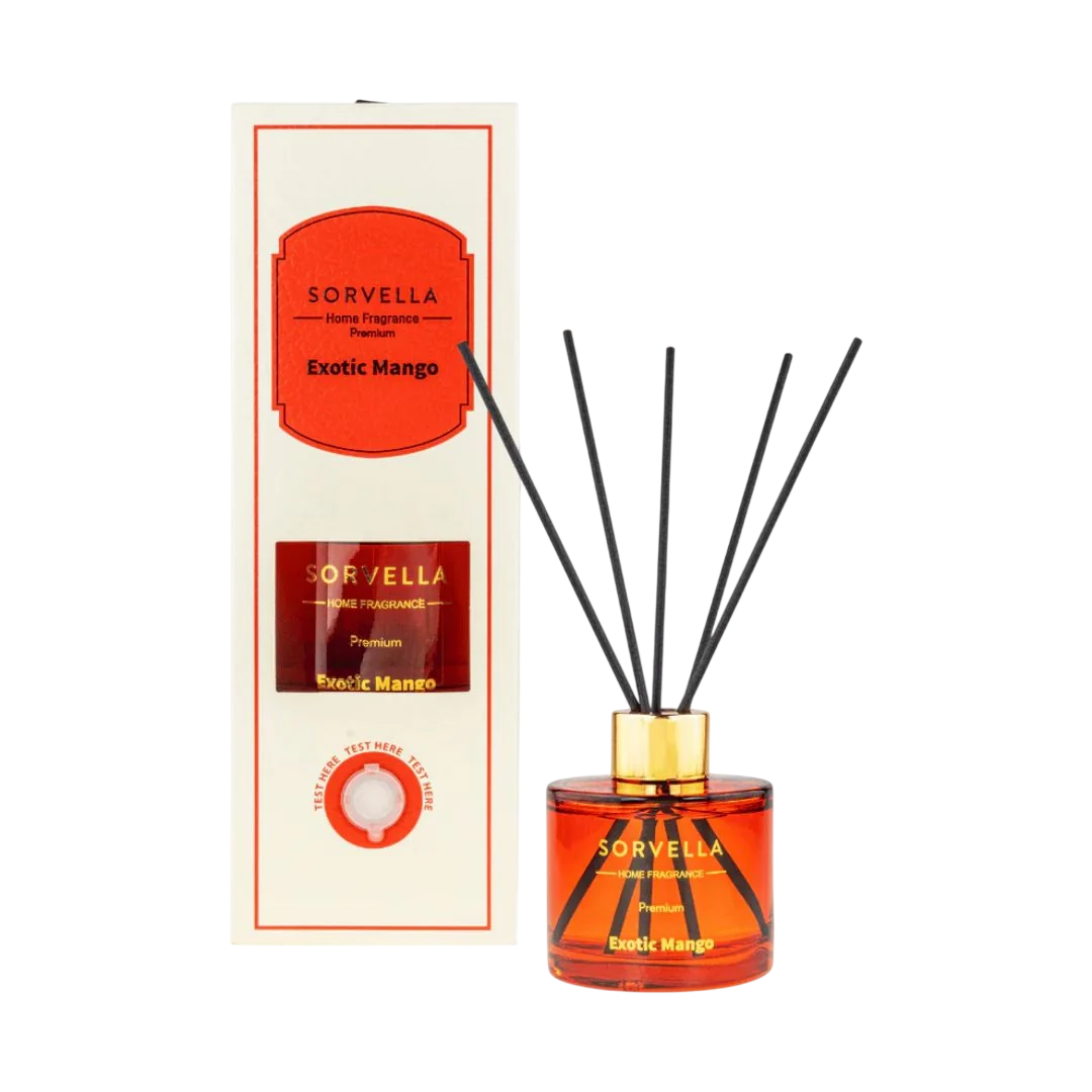 Sorvella, Exotic Mango, Duftstäbchen, Aroma-Rattanstäbchen-Diffusor, 120 ml