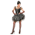 "SPIDER LADY" (Kleid, fingerlose Handschuhe) – Vorderansicht
