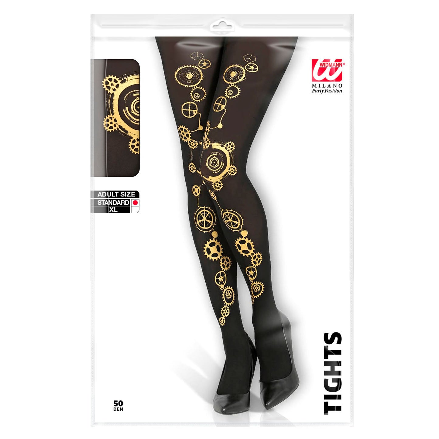 "STEAMPUNK STRUMPFHOSE" 50 DEN – Detailansicht