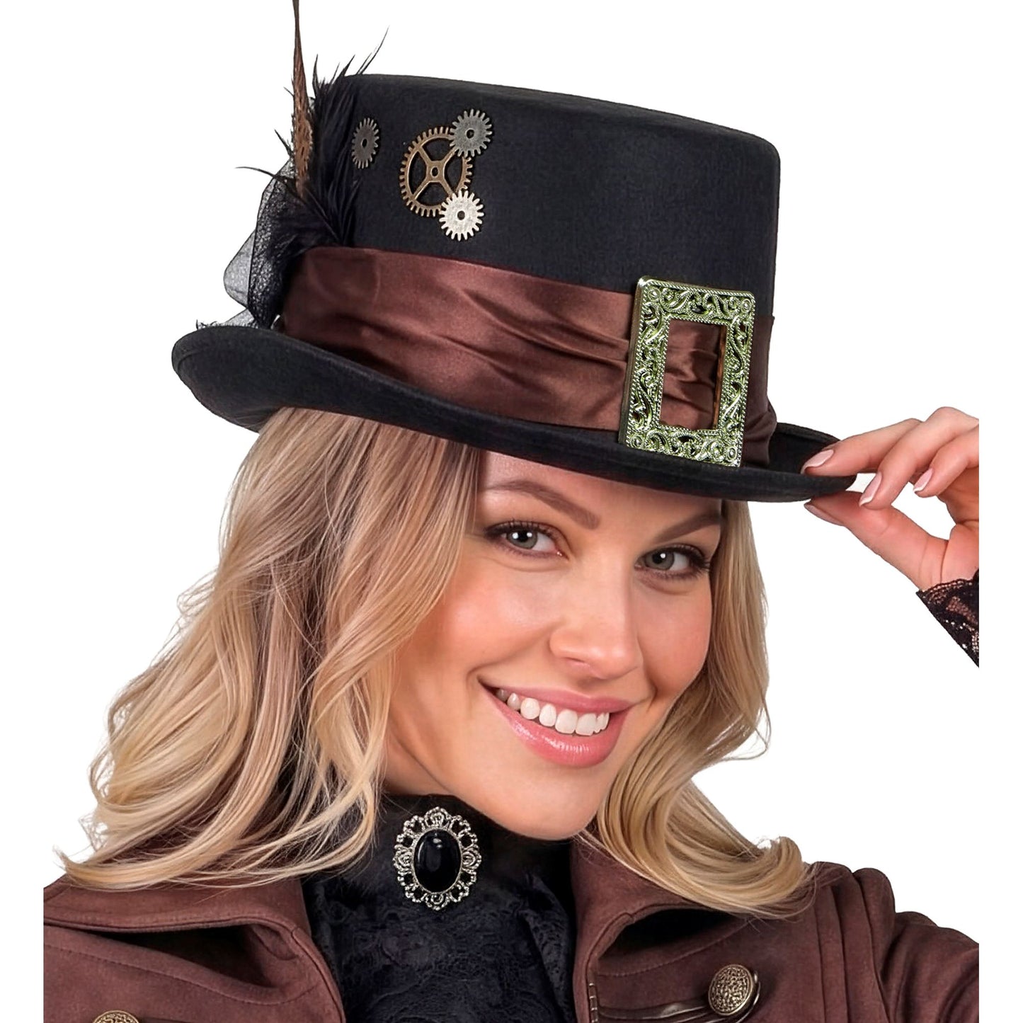 "STEAMPUNK ZYLINDER AUS FILZ" 12 cm – Ansicht 5