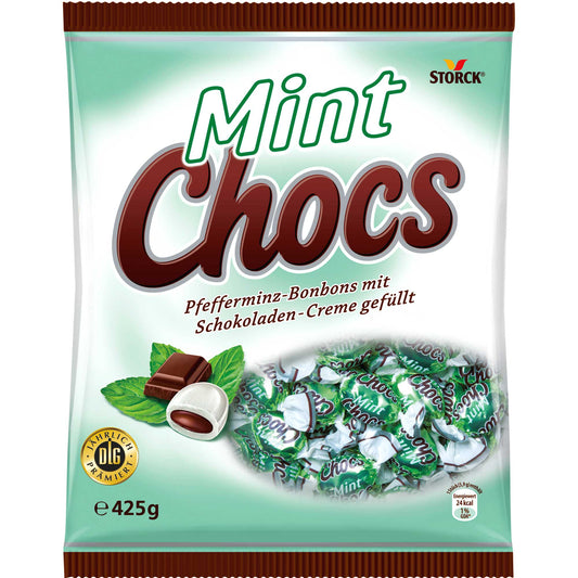 Storck Mint Chocs 425g Pfefferminz-Bonbons mit Schokoladenfüllung – Produktansicht