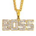 "STRASS BOSS KETTE" 65 cm – Vorderansicht