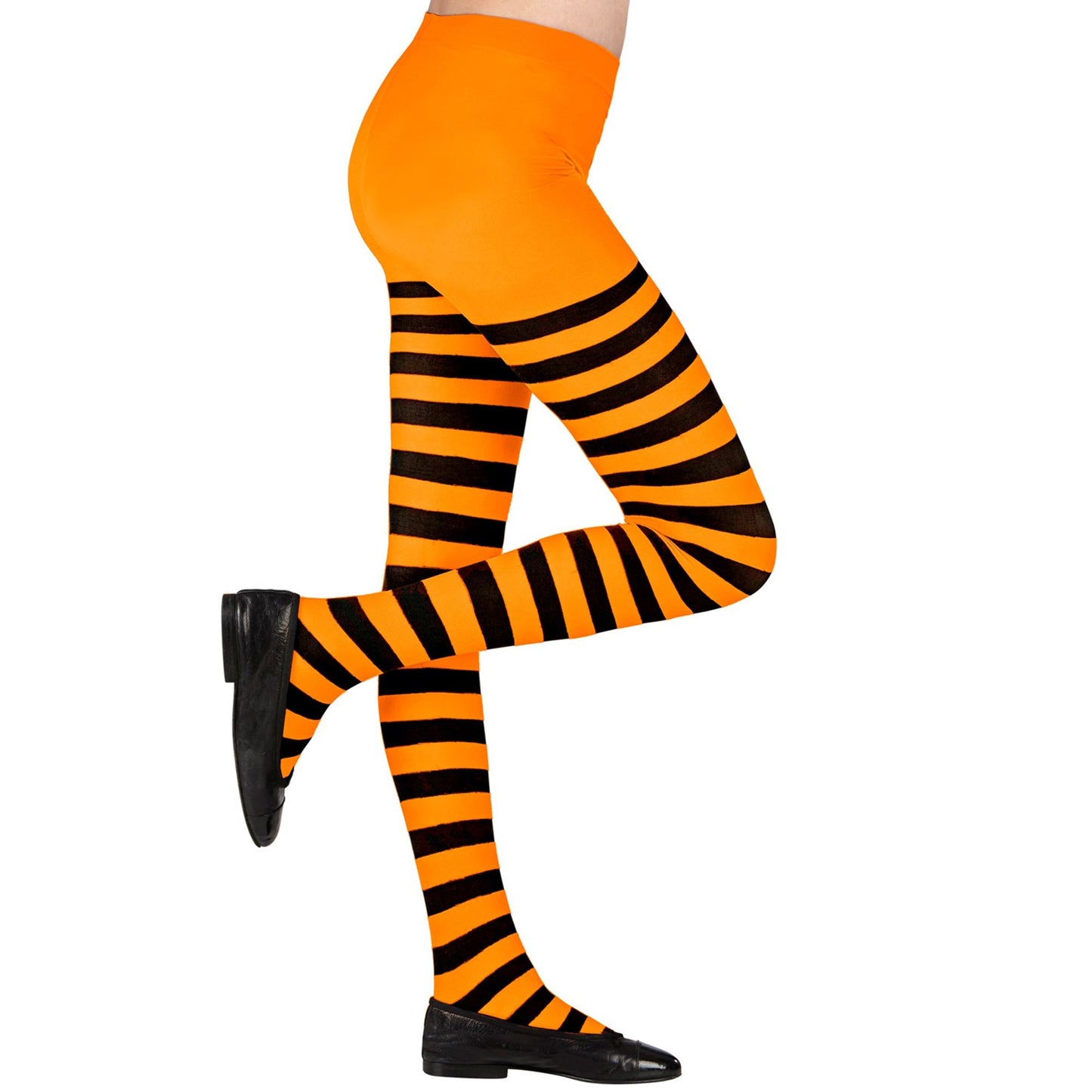 "STRUMPFHOSE ORANGE/SCHWARZ GESTREIFT" 70 DEN – Ansicht 3