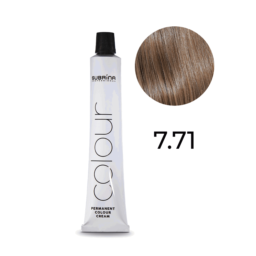 Subrina Professional Essential Colour permanente Haarfarbe 7/71 Medium Ashy Chestnut Blonde 100 ml