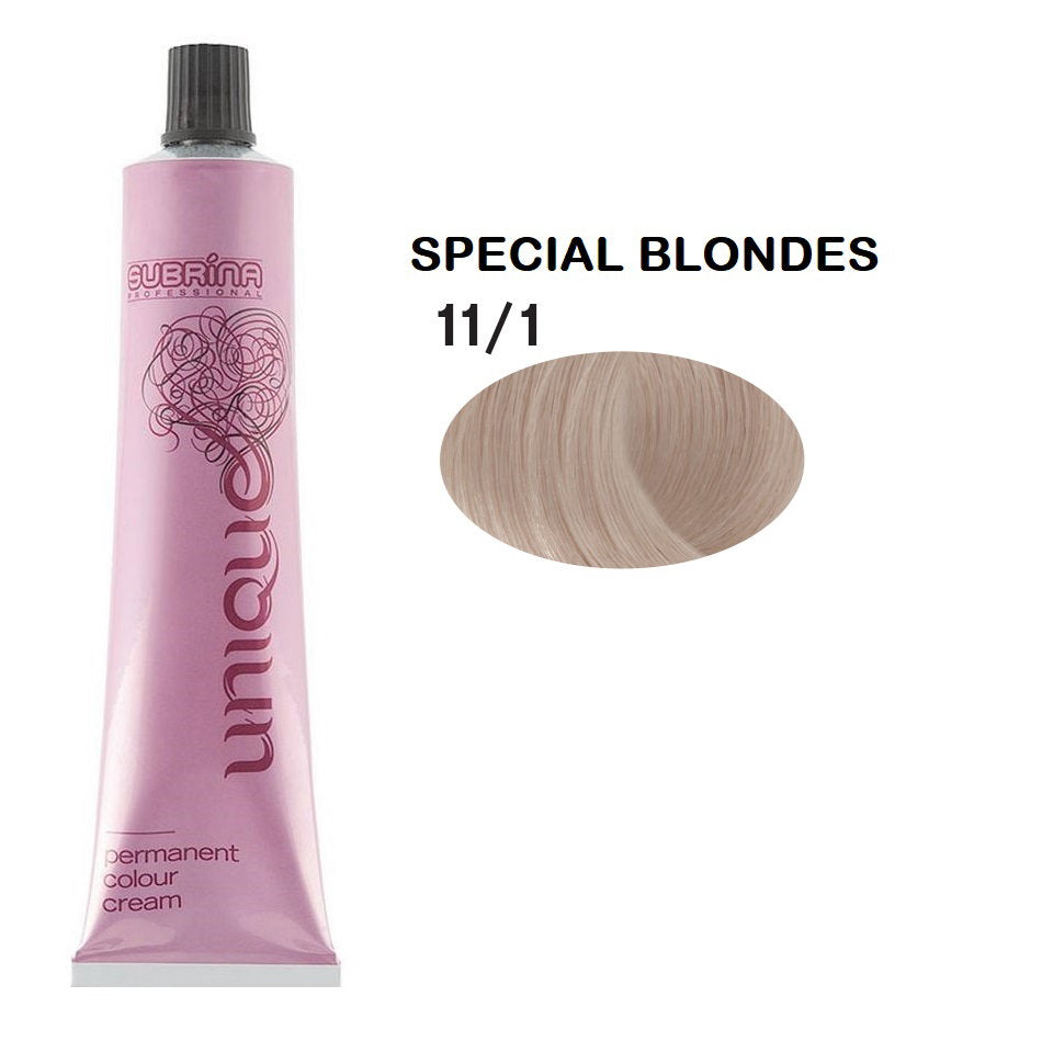 Subrina Professional, Unique, Permanente Haarfarbe, 11/1 Special Ash Blond, 100 ml