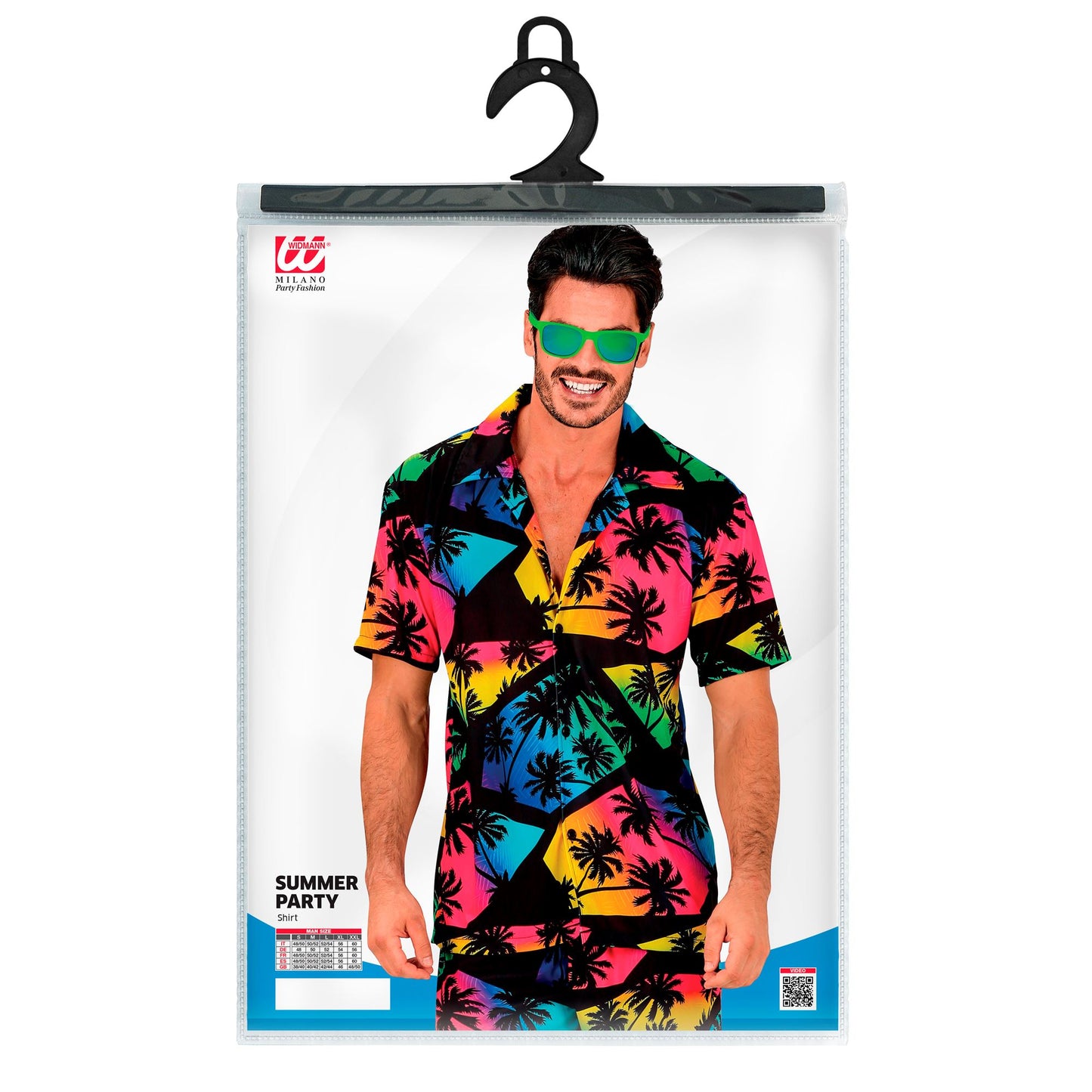 Widmann Herren Hawaiian Hemd Sommer Party bunt – Verpackung