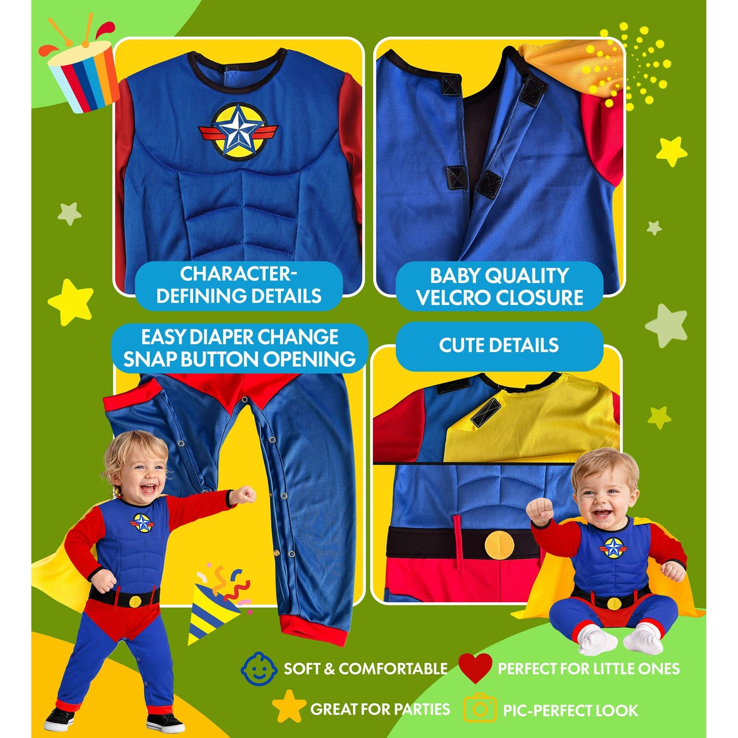 "SUPER BABY" (Overall mit Umhang) – Ansicht 7