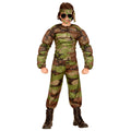 "SUPER MUSKEL SOLDAT" (Muskelshirt, Hose, Stirnband) – Vorderansicht