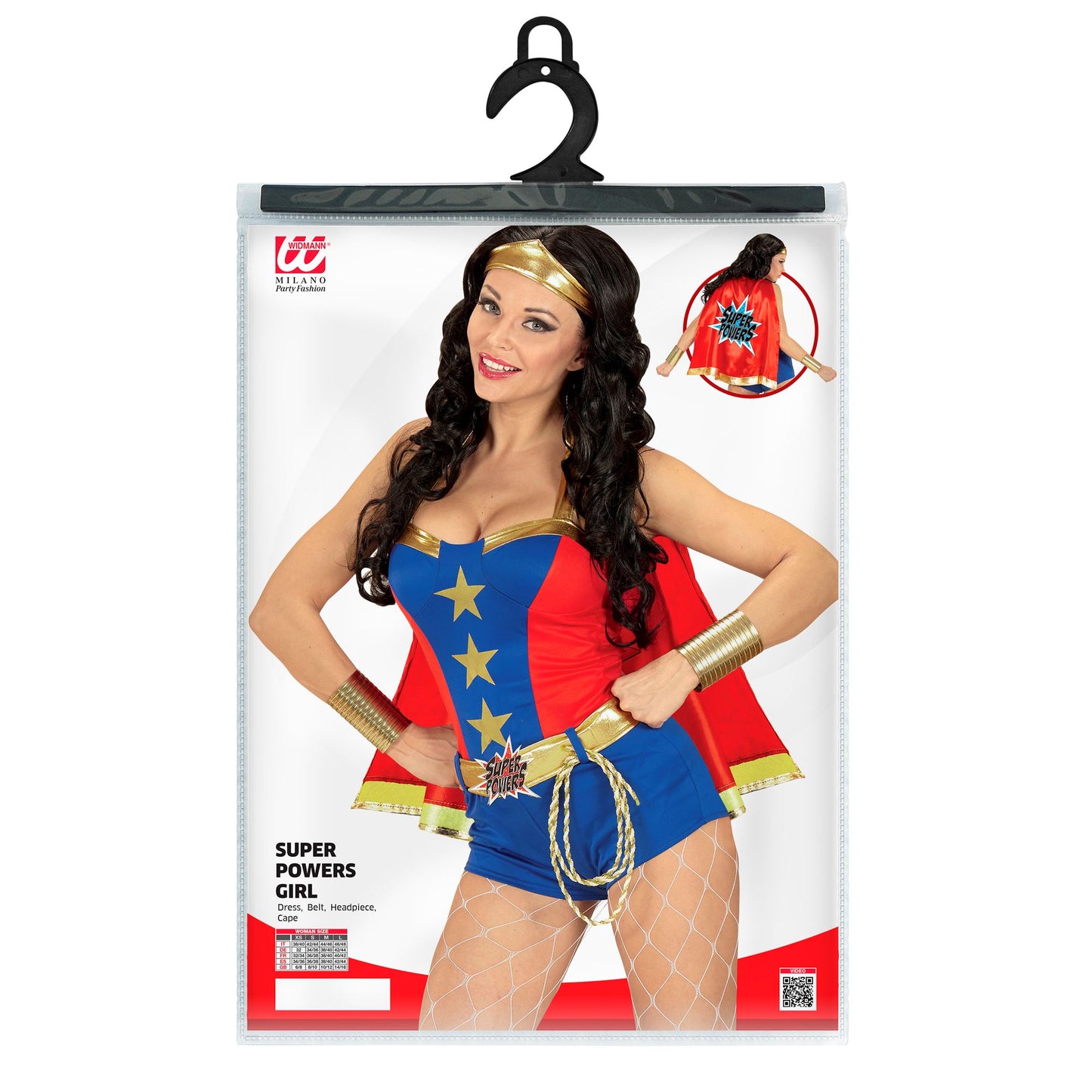 "SUPER POWER GIRL" (Kleid, Gürtel, Stirnband, Umhang) – Ansicht 4