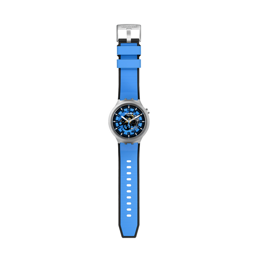 SWATCH AZURE BLUE DAZE SB07S106 Armbanduhr 47 mm Blau ansicht-2
