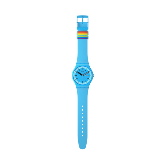 SWATCH PROUDLY BLUE SO29S702 Armbanduhr 41 mm Blau – Produktansicht