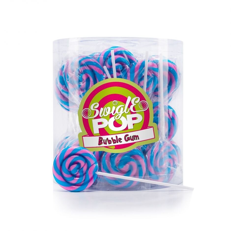 Swigle Pop Mini Bubble Gum Fruchtige Lutscher 50 Stück à 12 g