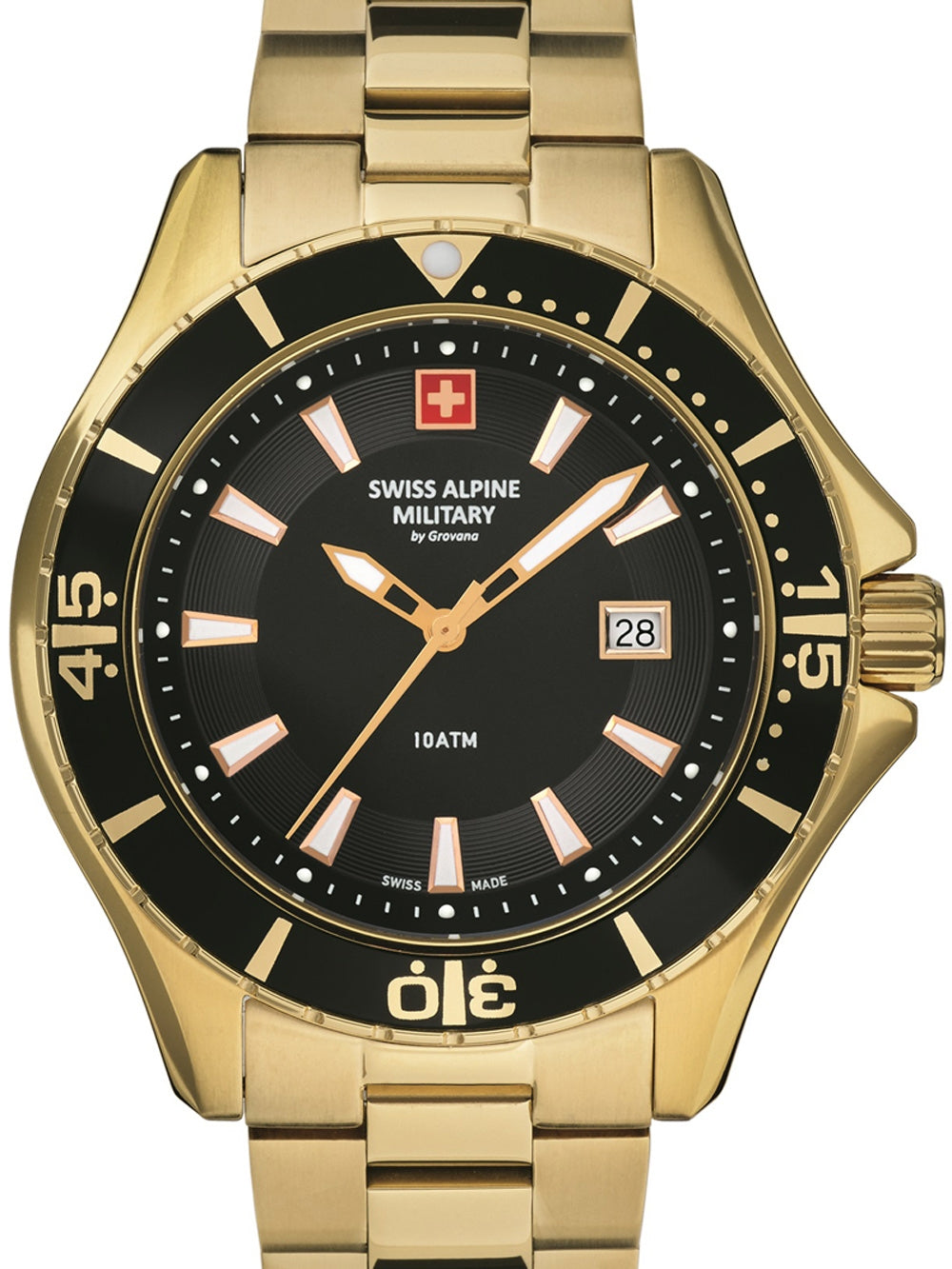 SWISS ALPINE MILITARY 7040-1117 Analoguhr Armbanduhr 46 mm ansicht-3