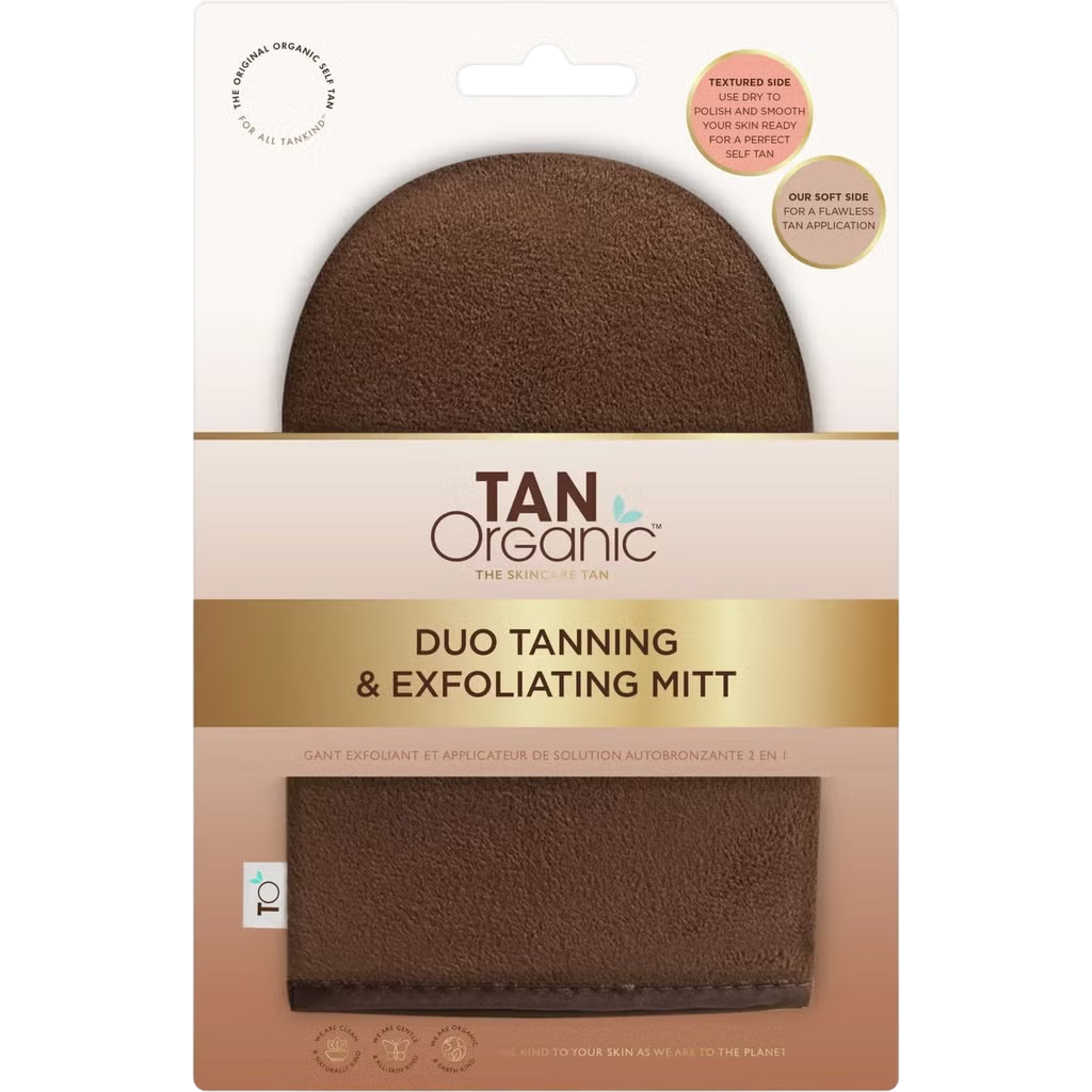 TanOrganic, Duo Tanning & Exfoliating, Sonnenhandschuhe, Braun