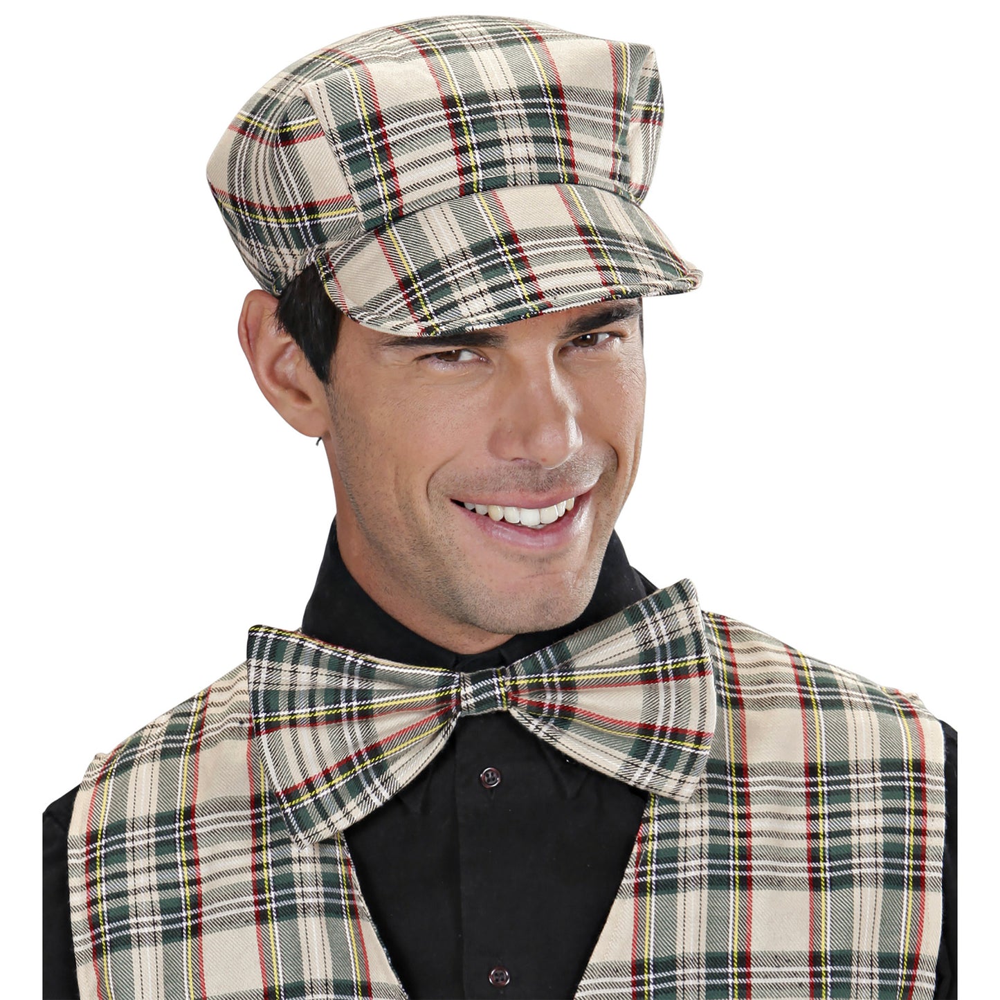 "TARTANMÜTZE + FLIEGE IN BEIGE" – Ansicht 5