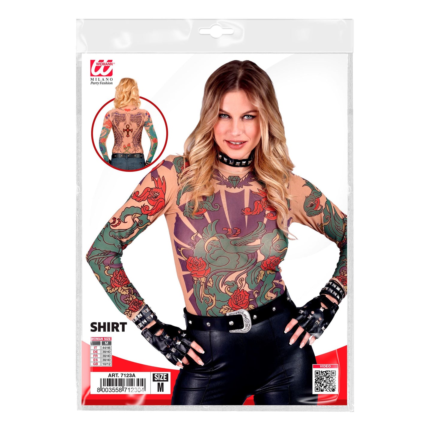 "TATTOOSHIRT ENGELSFLÜGEL" realistischer Effekt – Ansicht 3