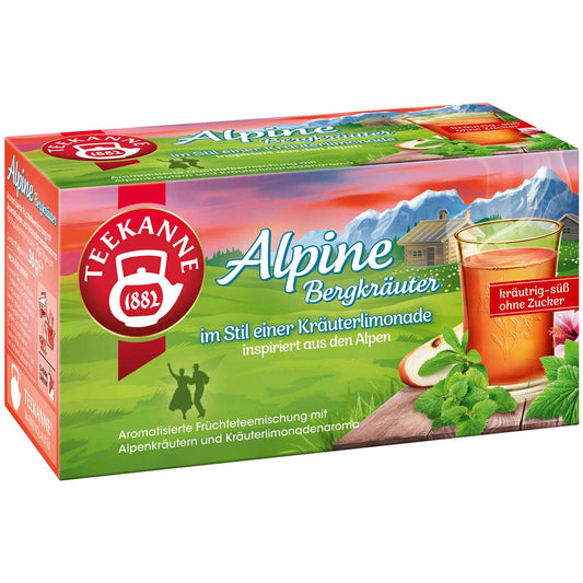 Teekanne Alpine Bergkräuter Kräutertee 18 Beutel Produktbild