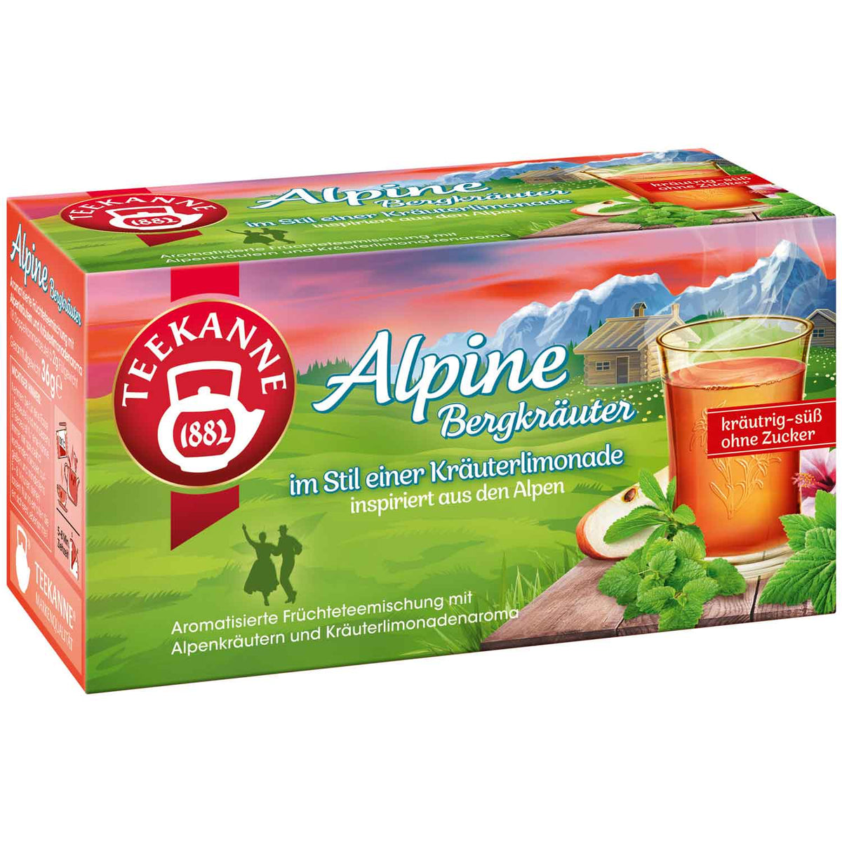 Teekanne Alpine Bergkräuter Kräutertee 18 Beutel 36 g