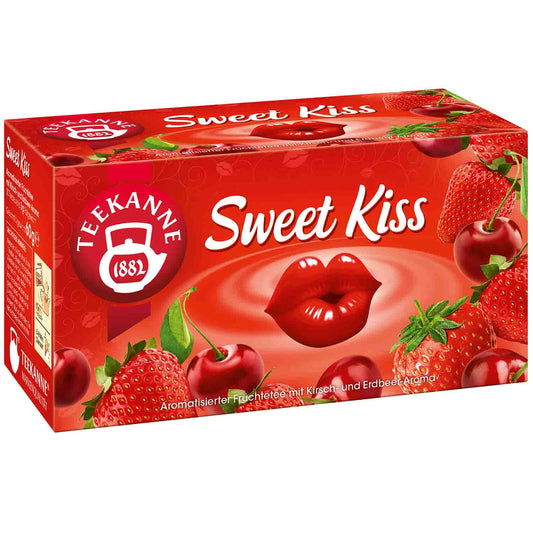 Teekanne Sweet Kiss 20er Früchtetee mit Kirsch-Erdbeer-Geschmack