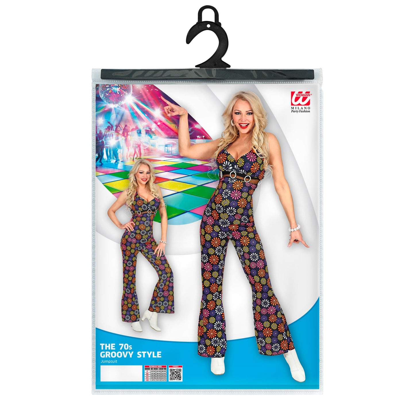 "THE 70s GROOVY STYLE - blue flowers" (Overall) – Ansicht 5