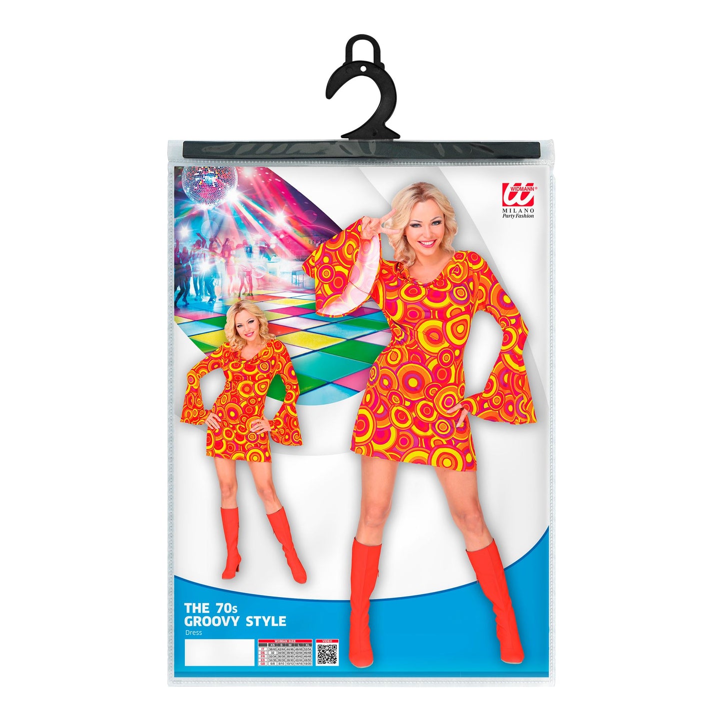 "THE 70s GROOVY STYLE - orange bubbles" (Kleid) – Ansicht 5