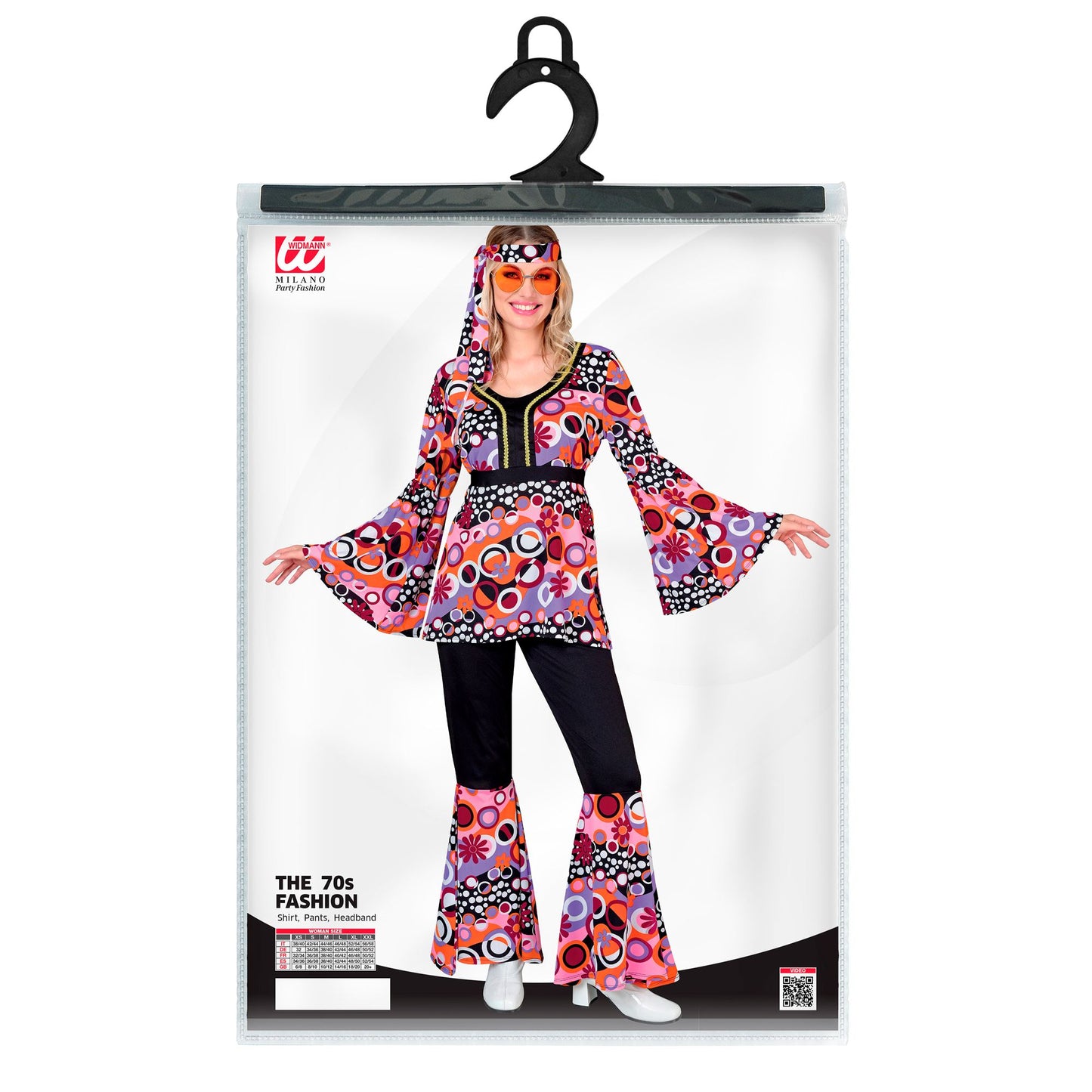"THE 70s GROOVY STYLE - pink tiny bubbles" (Oberteil, Hose, Stirnband) – Ansicht 5
