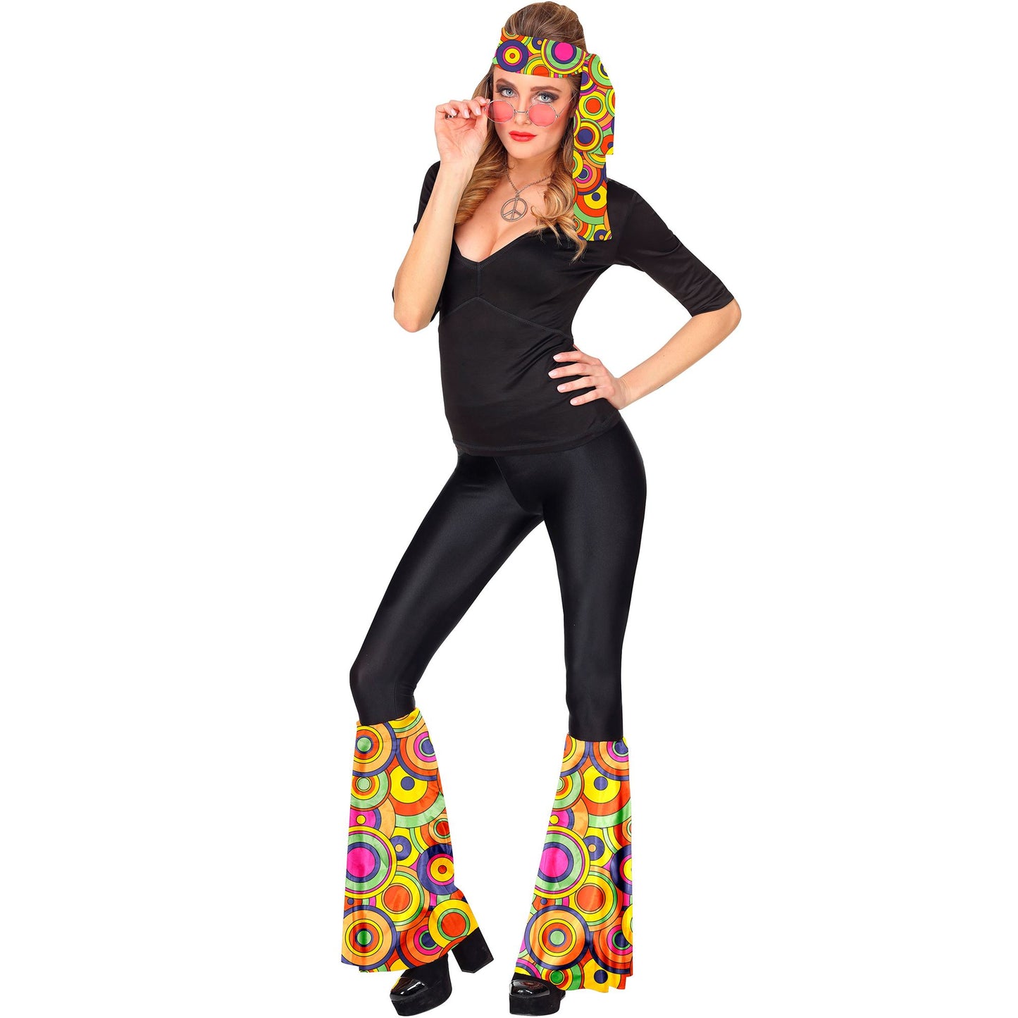 "THE 70s GROOVY STYLE - yellow circles" (Stirnband & Stulpen) – Ansicht 3