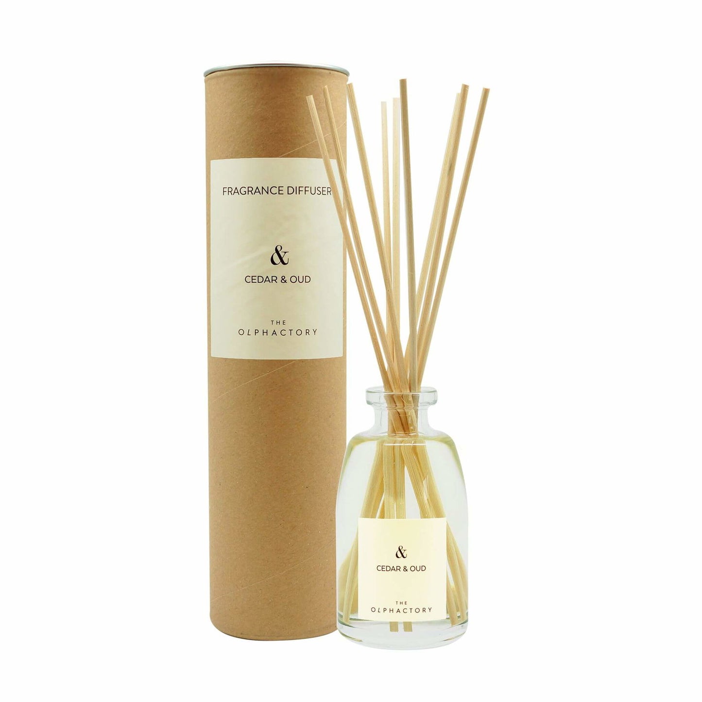 The Olphactory The Olphactory, Cedar & Oud, Duftstäbchen, Holzig, Aroma-Rattanstäbchen-Diffusor, 250 ml Regular