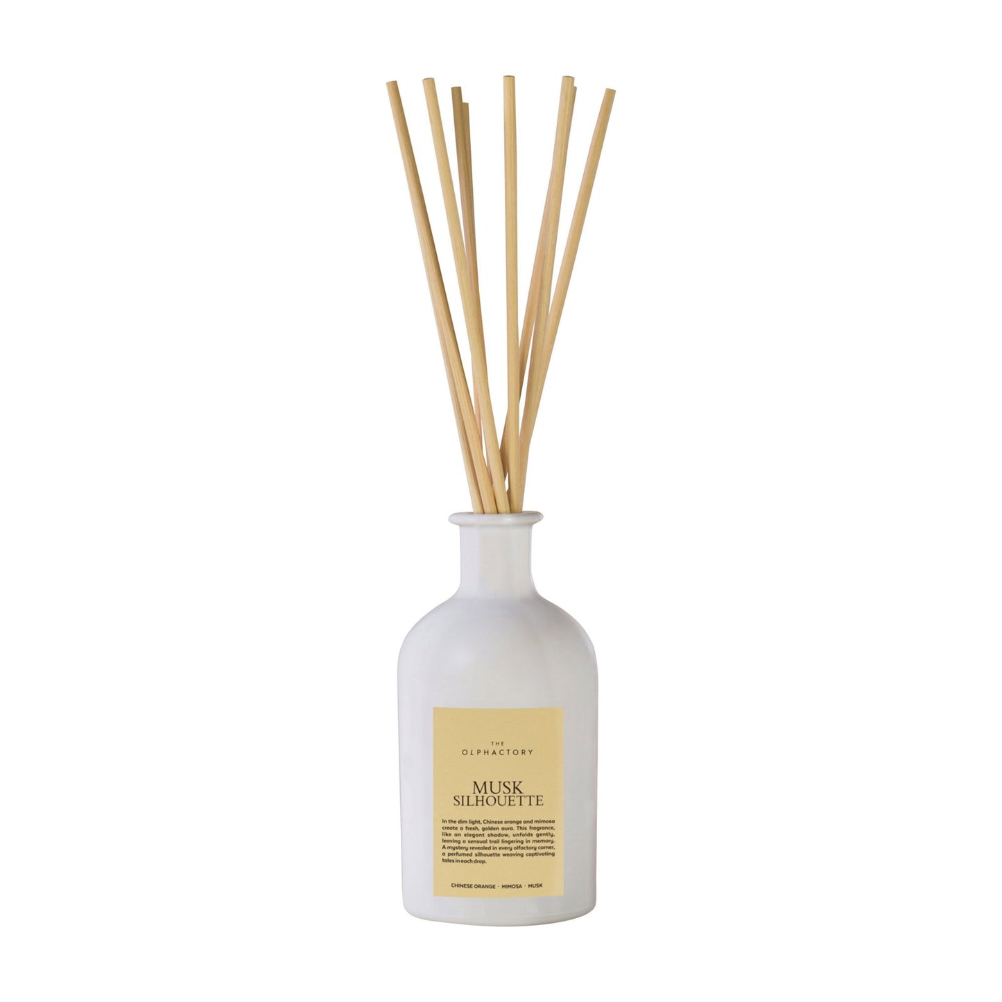 The Olphactory The Olphactory, Musk Silhouette, Duftstäbchen, Moschus, Aroma-Rattanstäbchen-Diffusor, 250 ml Regular