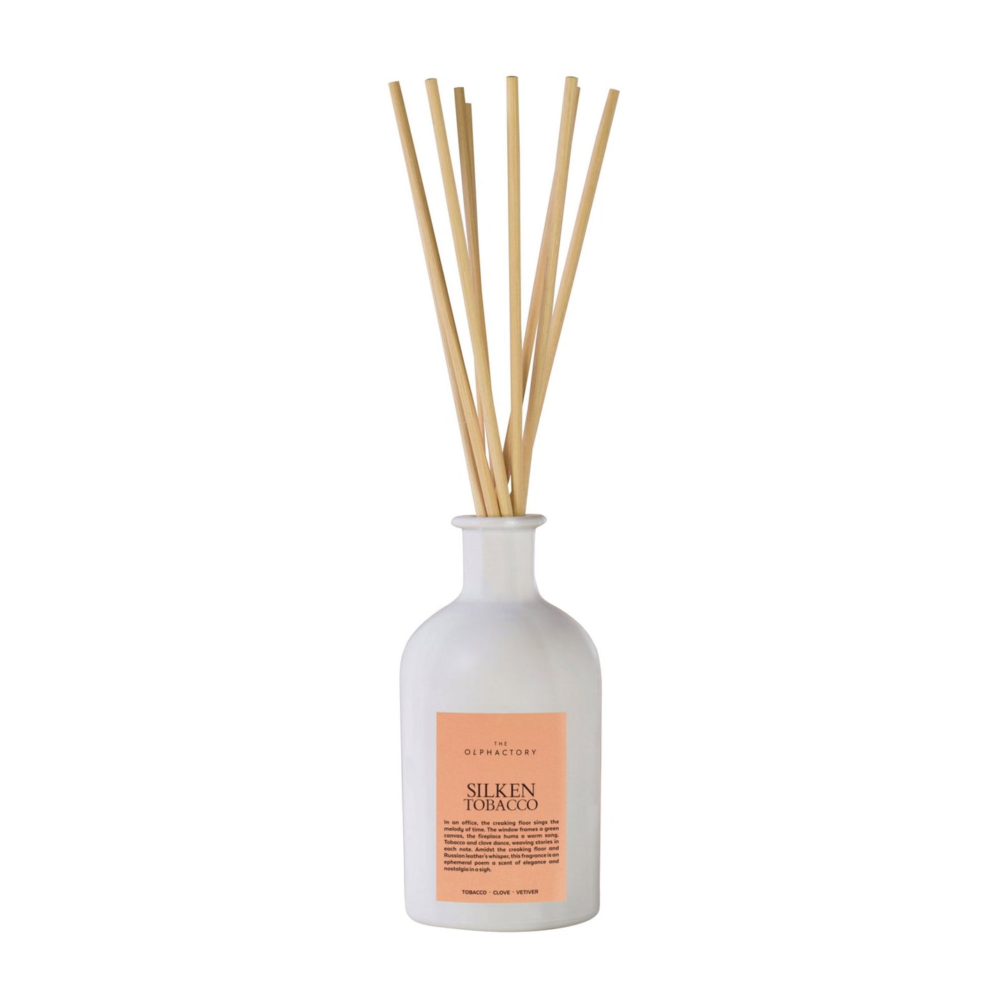 The Olphactory, Silken Tobacco, Duftstäbchen, Aroma-Rattanstäbchen-Diffusor, 250 ml