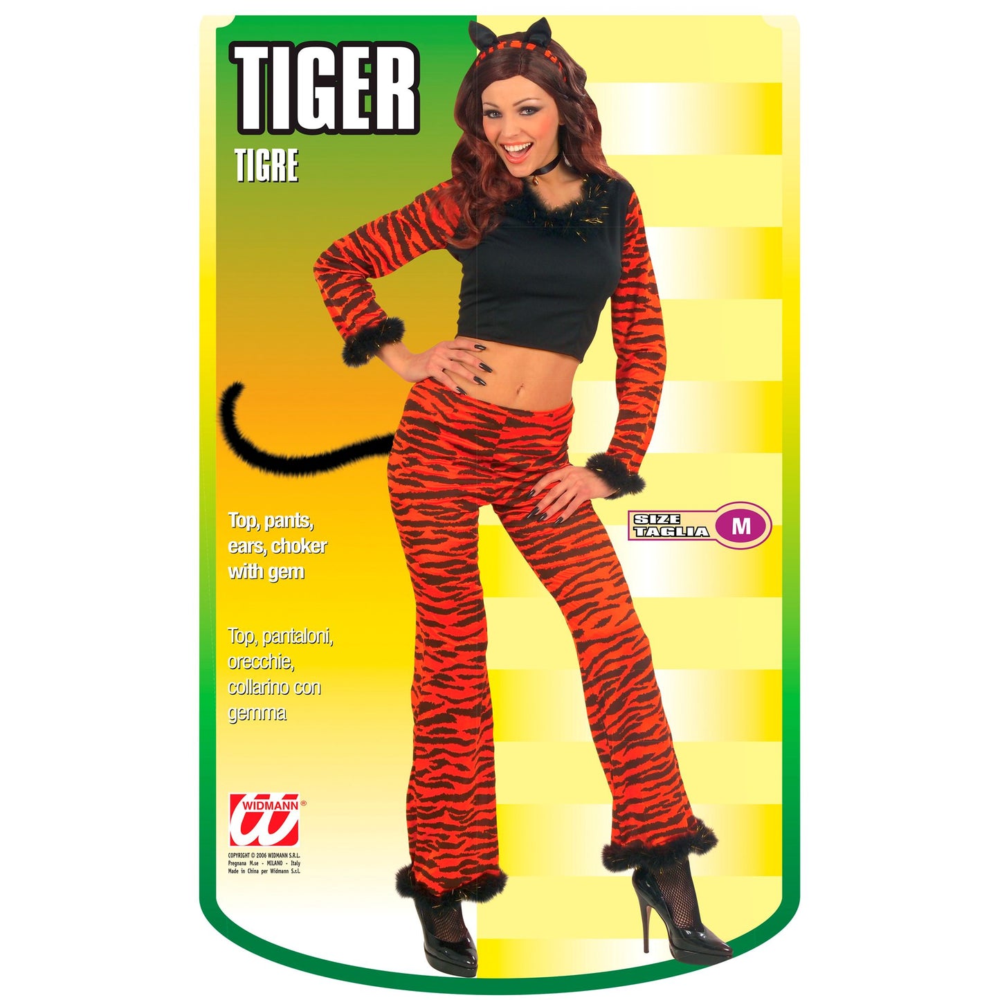 "TIGERIN" sort. in 2 Farben (Top, Hose mit Schwanz, Ohren, Halsband mit Juvel) – Ansicht 3
