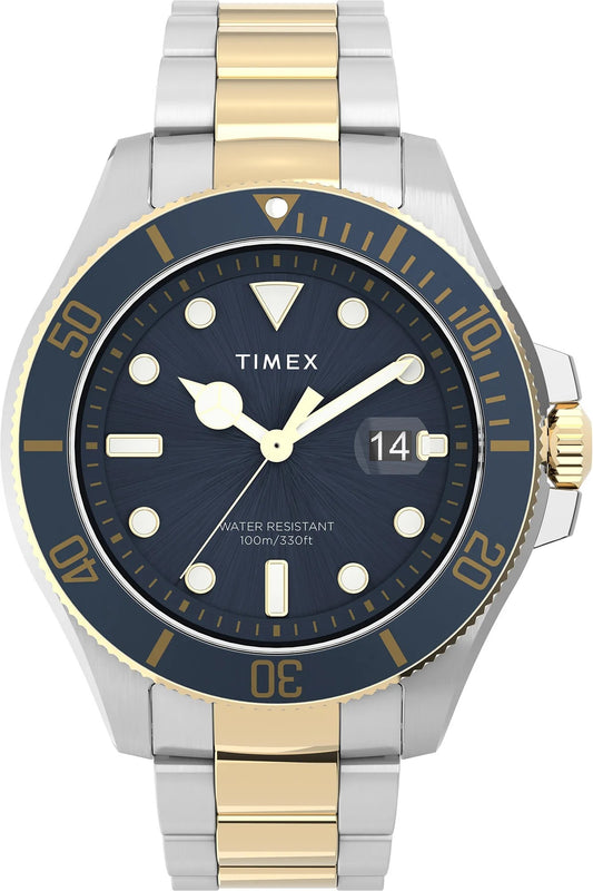 TIMEX TW2V42000 Quarzuhr Silber 43 mm Datum Armbanduhr – Produktansicht