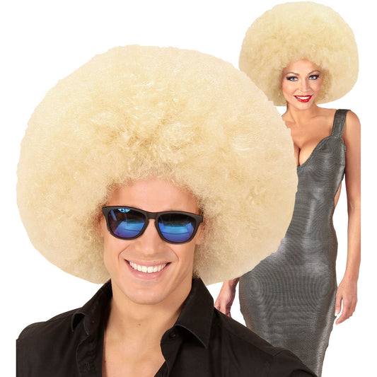 Top Quality "BLONDE RIESEN AFRO PERÜCKE" in Polybag – Vorderansicht