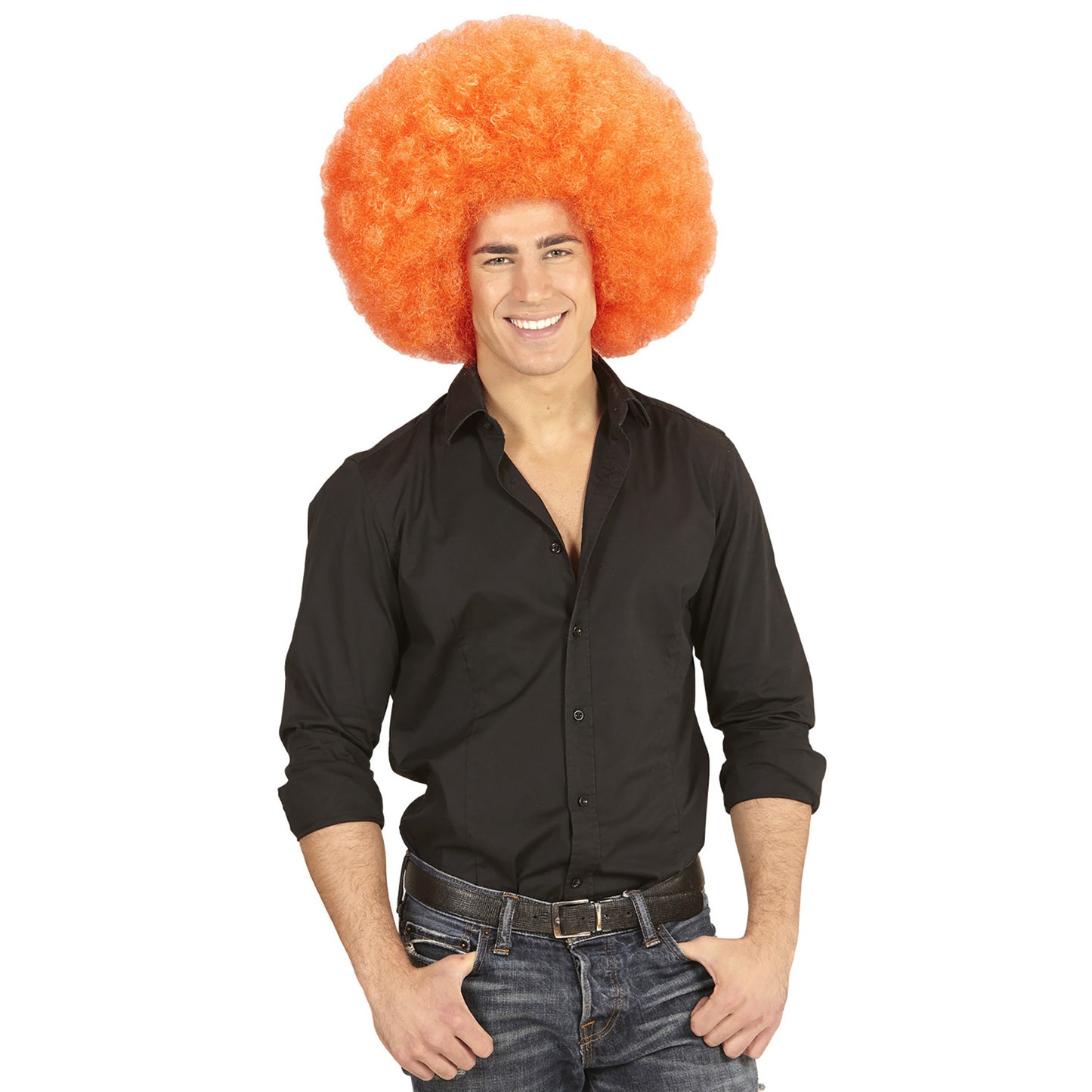 Top Quality "ORANGENE RIESEN AFRO PERÜCKE" in Polybag – Ansicht 5