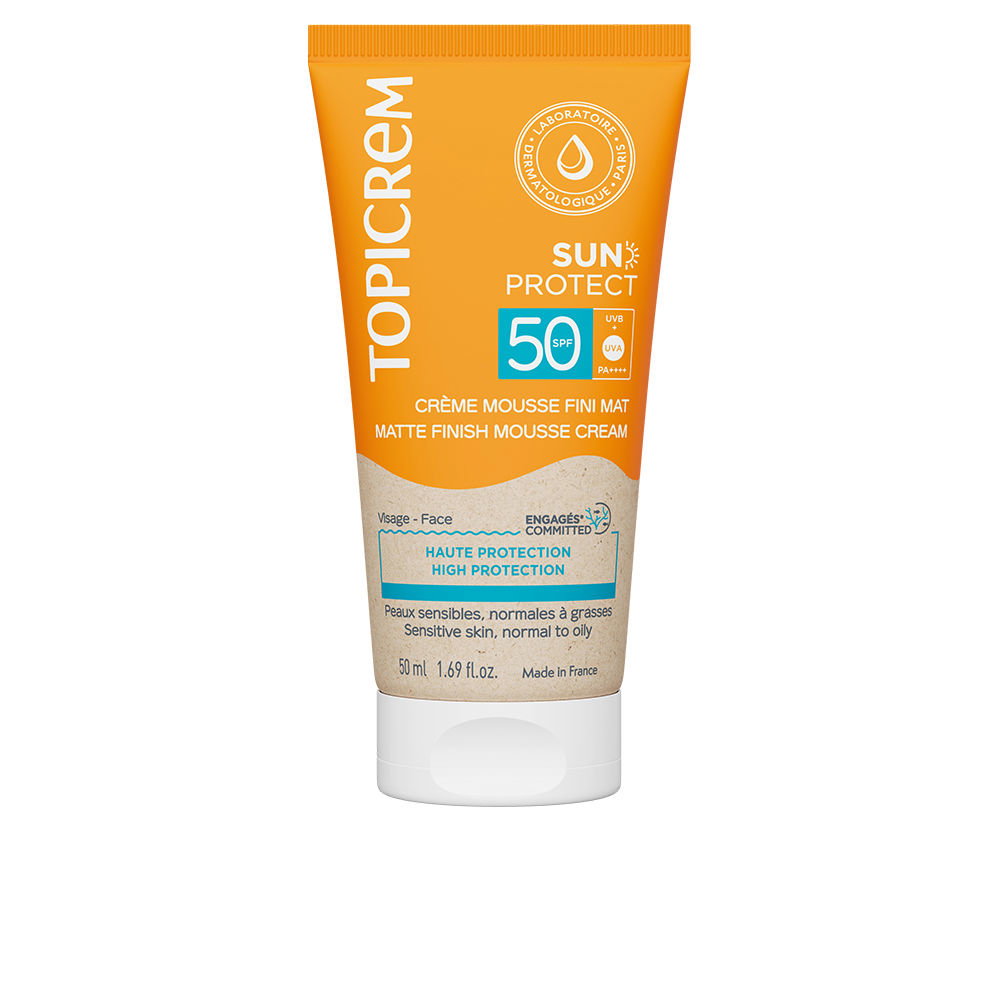 Topicrem, Sun Protect, Befeuchtend und schützend, Vor Sonneneinstrahlung, Mousse, Für Gesicht & Körper, SPF 50, 50 ml