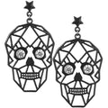 "TOTENKOPF OHRRINGE MIT STRASS AUGEN" – Vorderansicht